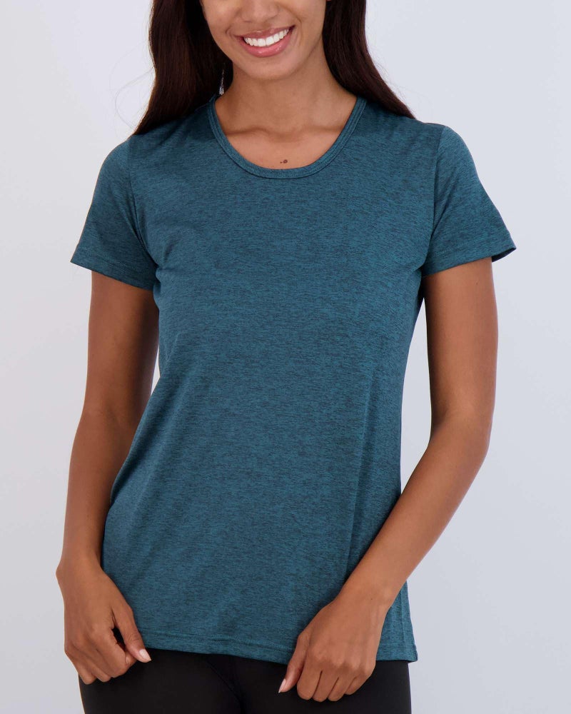 REALESSENTIALS Real Essentials 5 Pack: Women's Short Sleeve T-Shirts Workout Tops Fitness Pilates Gym Activewear Athletic (Plus Available), Set 7, M, Pack of 5 - Image 3